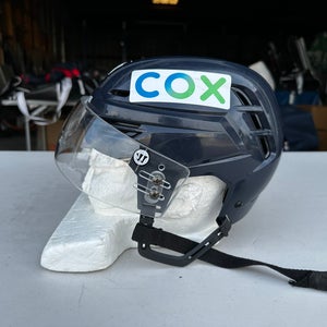 Warrior Alpha One Pro Hockey Helmet Pro Stock Small Navy Blue Visor Combo 6472