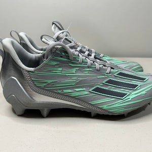 Size 12 Men’s Adidas Adizero 12.0 Flash Football Cleats Grey Mint Green