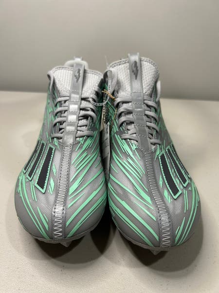 Adidas Adizero Flash 12.0 Silver Mint Football Cleats adidas | Shoes | Adidas Adizero Football Cleats 2 Flash Grey  main image 2