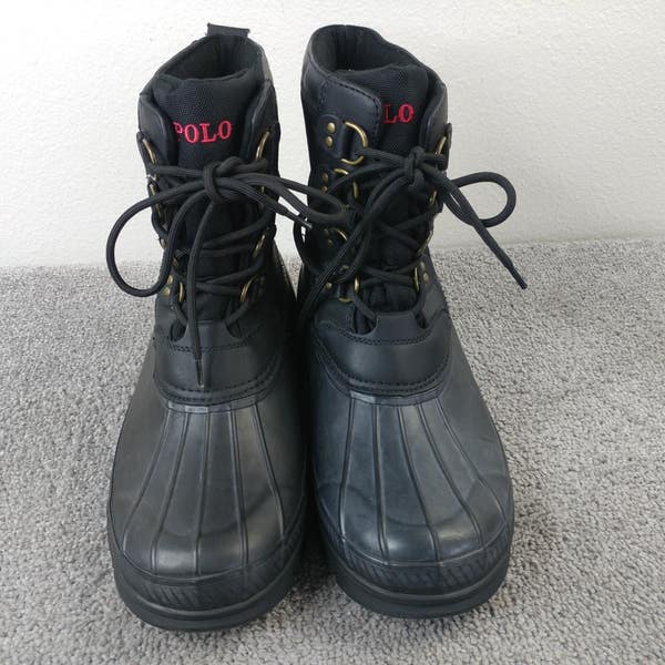 Polo Ralph Lauren Crestwick Boots Mens Size 11 D Black Big  display picture 1
