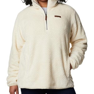Columbia Fire Side Jacket Women's 1X Plus White Sherpa Fleece Long Sleeve QLW406