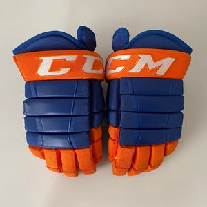 Pro Stock CCM HG97 Edmonton Oilers Hockey Gloves Royal Blue/Orange 14”