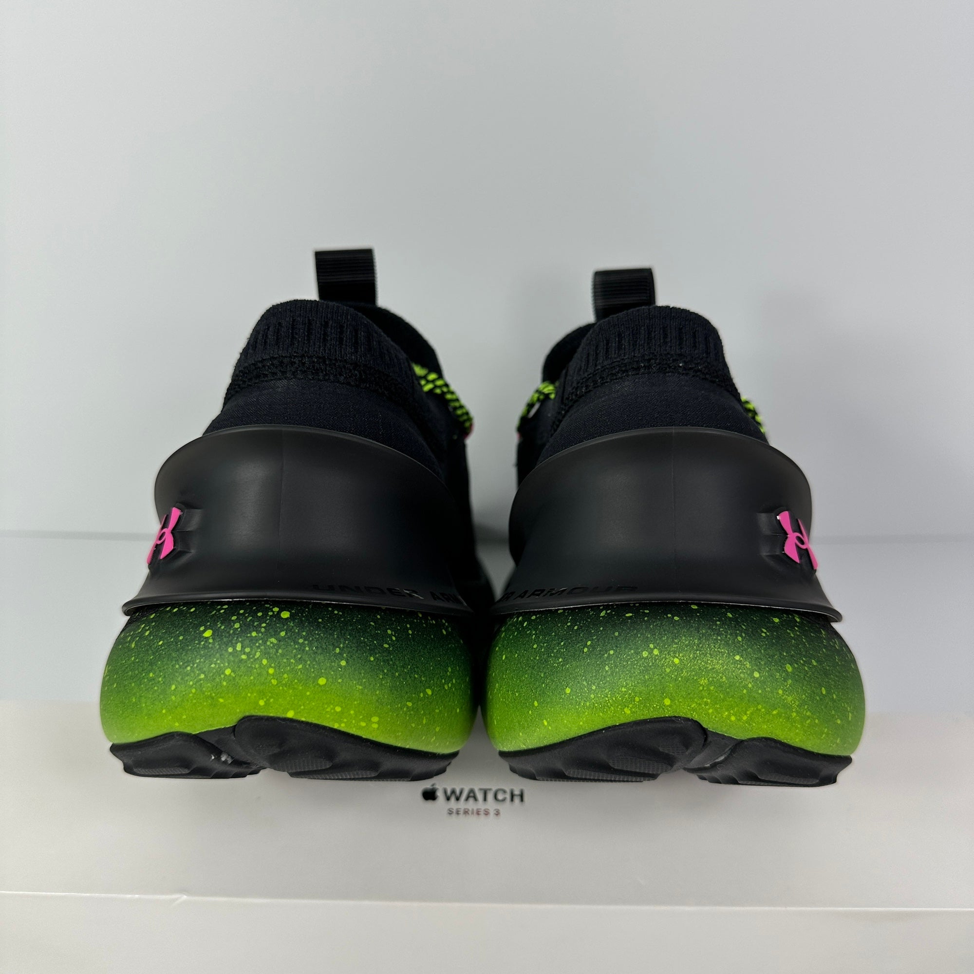 UNDER ARMOUR HOVR PHANTOM 3 AMP BLACK LIME SURGE MENS  display picture 2
