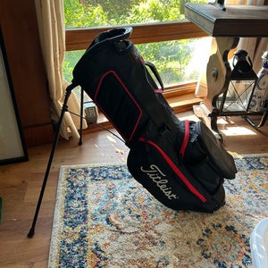 Titleist Golf Bag TB23SX 5 Stand Black & Red FREE SHIPPING