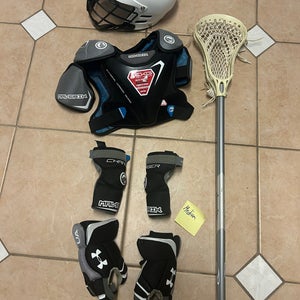 Youth medium lacrosse equipment set up