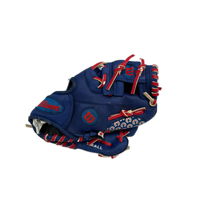 Used Wilson Cubs 10" T-ball Glove White/Royal/Red 11692-S000136336