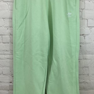 Adidas S2325W762 Women's 3 Stripe Essentials Fleece Pants Green S Small