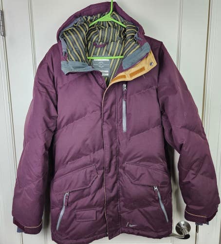 Nike Snowboarding Men's Goose Down Puffer Jacket Parka Size: S Purple Winter