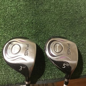 Ping Ladies Rhapsody Woods Set (3W & 5W) ULT 129 Ultra Light Graphite Shafts