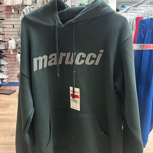 Marucci Hoodie Adult M Black SPELLOUT Graphic Print Baseball Sweatshirt
