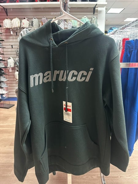 Marucci Hoodie Adult M Black SPELLOUT Graphic Print Baseball Sweatshirt