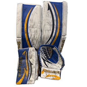 Vaughn Ventus SLR4 - Used PWHL Pro Stock Goalie Full Set (White/Blue/Yellow)