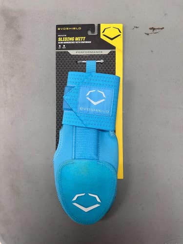 NEW ~ EvoShield Sliding Mitt ~ Adult Left Hand Baseball/Softball - Light Blue