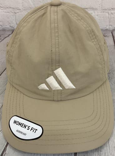Adidas AreoReady Women's Fit Influencer Hat Unstructured Front Logo Beige