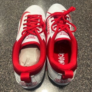 Red Men's Size M 14.0 (W 15.0) Adult Nike Low Top Alpha Huarache 7 Elite Molded Cleats (New)