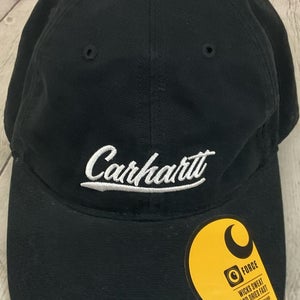 Carhart Canvas Womens One Size Script Graphic Cap Force Sweat Band Black