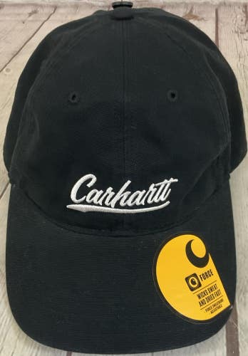 Carhart Canvas Womens One Size Script Graphic Cap Force Sweat Band Black