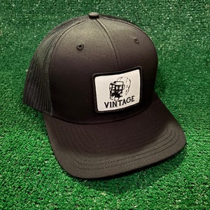 Vintage Solid Black Trucker Hat