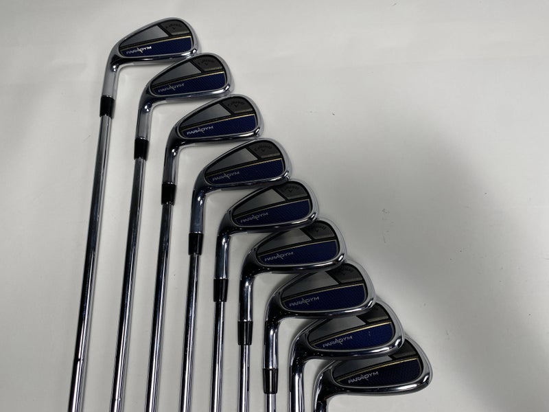 Callaway Paradym Iron Set 4-PW+AW+52* DGTour Issue S400 Stiff Steel Mens LH