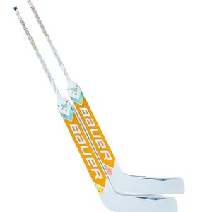 New 3 pack 26" Bauer Supreme Shadow Pro Stock Goalie Stick (white/gold/blue) - Regular, P31