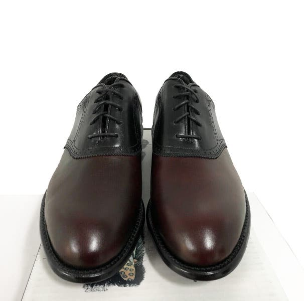 NEW $400 Justin Boots Golf Shoes! 8 WIDE Burgundy & Black  display picture 1