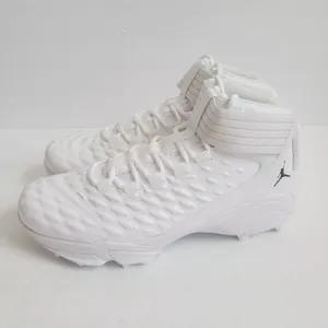 Nike Air Jordan Force Savage Pro 2 Shark Football Cleats CV1666-103 Size 14 Whit