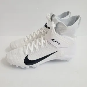 Nike Alpha Menace Elite 2 Flyknit Football Cleats CI1530-100 Size 11.5 White #1