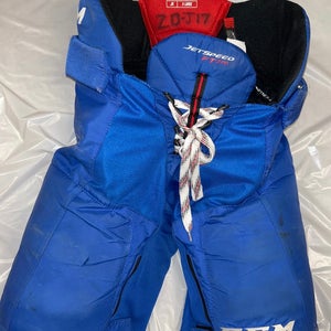 Used CCM JetSpeed Hockey Pants - Royal Blue - Junior XL