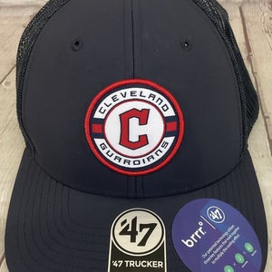 Cleveland Guardians 47 Adjustable Trucker Cap Snapback Closure One Size Fits All