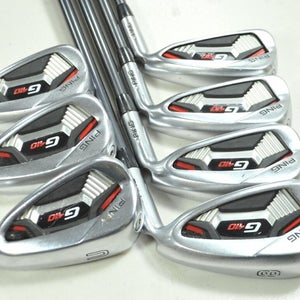 Ping G410 5-W,UW Iron Set Stiff Flex Silver Dot Right Alta CB Graphite #194486