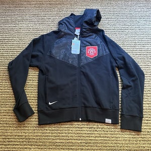 NEW! Nike Manchester United Hoodie Black Mens Size Md