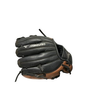 Used Mizuno BLACK AND BROWN TBALL GLOVE BB/SB Glove RH Throw Brown And Black 9" 11834-S000035806
