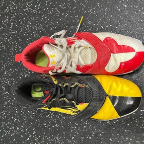 Used Under Armour LAX Cleats Womens White/Black/Red Senior 8.5 11849-S000028353