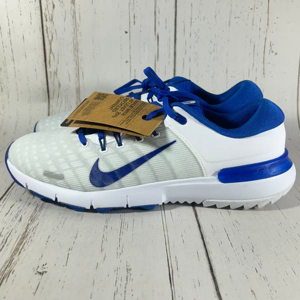 Nike Free Golf NN Sneakers Shoe White Blue Size 11.5 Wide FQ7875