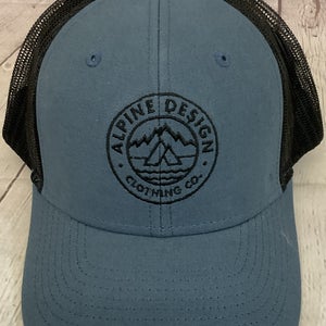 Unisex Adult Medium Alpine Design Patch Trucker Cap Adjustable Snapback Closure