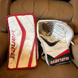 Bauer Reactor 9000 Intermediate Glove and Blocker (Used)