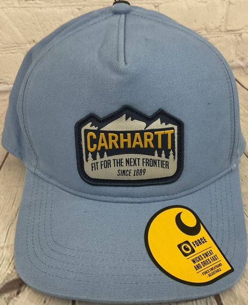Carhartt Force One Size Canvas Mountain Patch Cap Sweatband Adjustable Snapback