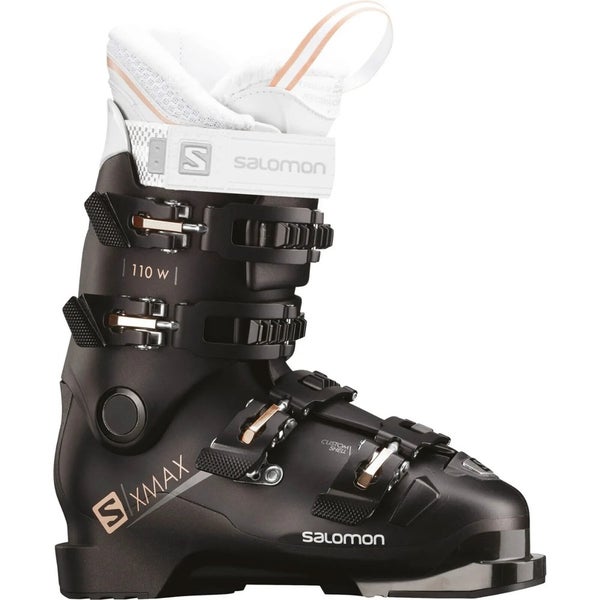 New $725 Women's Salomon X MAX 110 W Ski boots Black Size 8 Mondo 25.5