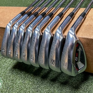 Used RH Ping Red Dot G410 Irons 4-PW/UW Ping AWT Stiff Flex Steel Golf Set