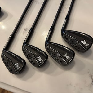 Men's PXG 311 XP Irons Gen 6, ALL Black, 5-GW, Stiff Graphite Shaft, Arccos Golf Pride Grips