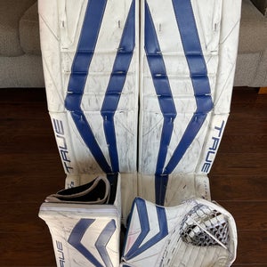Pro Stock True PX3 Goalie Pads, Glove, and Blocker Set - 35+1