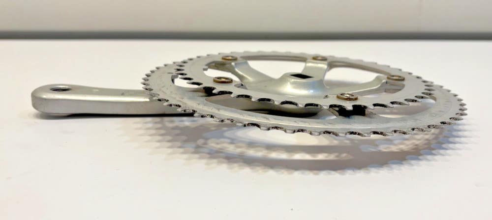 Vintage Shimano 105 FC-1055 165mm 53/42 Silver Aluminum Road