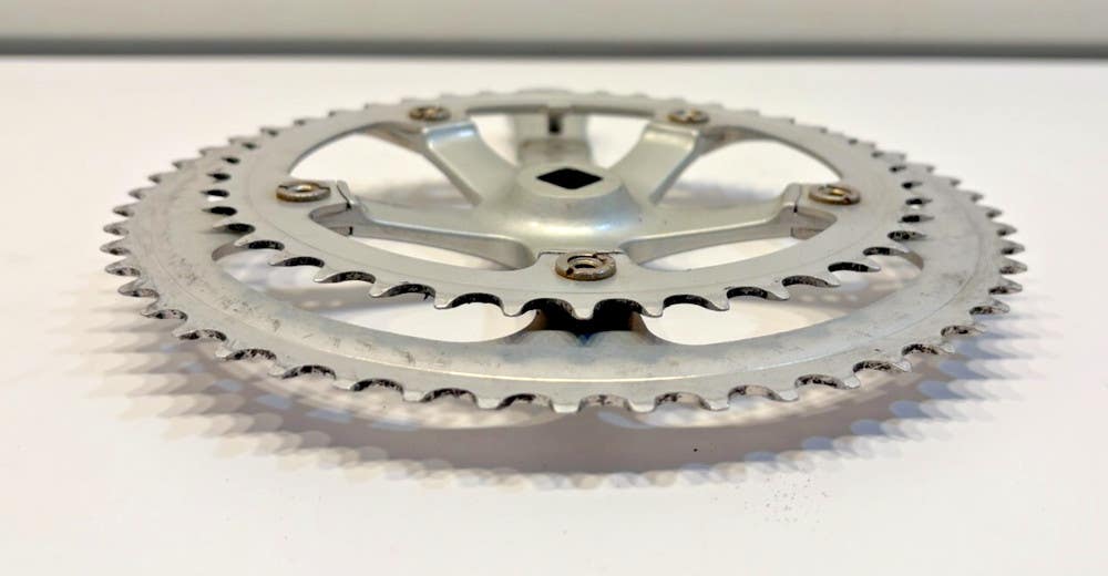 Vintage Shimano 105 FC-1055 165mm 53/42 Silver Aluminum Road