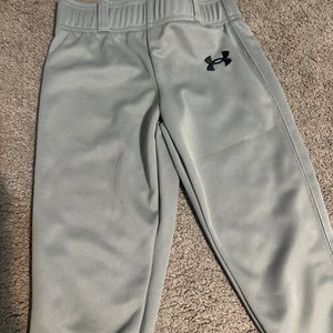 Gray Unisex Youth XS Under Armour Game Pants (Used)