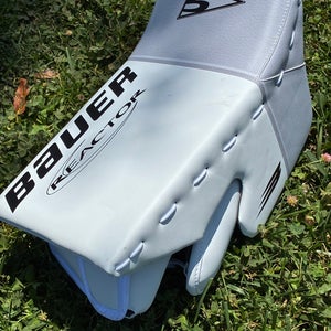 New White Senior Bauer Reactor Regular Goalie Blocker
