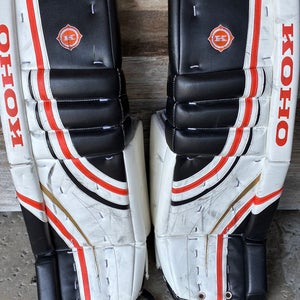 Black 34" Senior Koho 580 Goalie Leg Pads Pro Stock (Used)