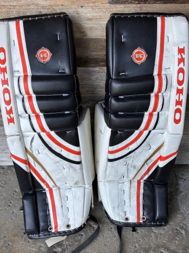 Black 34" Senior Koho 580 Goalie Leg Pads Pro Stock (Used)