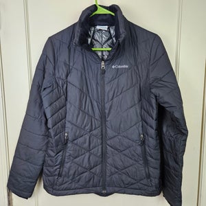 Columbia Omni Heat Jacket Womens Size: M Black Quilted Puffer Insulated