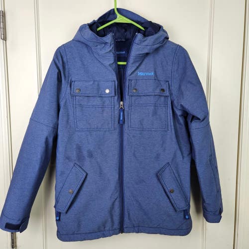 Marmot Bronx Ski Jacket Insulated Hooded Kid's Youth Size: XL Winter Blue