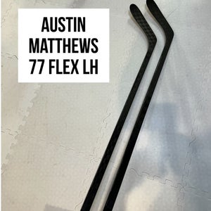 Senior(2x)Left Matthews 77 Flex ProBlackStock™ Toe Pattern Unbranded Pro Stock Hockey Sticks